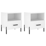 Bedside Cabinets 2 pcs White 40x35x47.5 cm Engineered Wood 827453