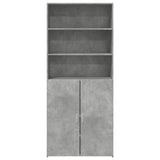 Highboard Concrete Grey 80x42.5x185 cm Engineered Wood 3281381