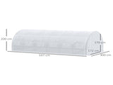 6 x 3 x 2 m Polytunnel Greenhouse with Roll-up Side Walls, Walk-in Grow House Tent with Steel Frame, T3398P314192