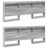 Bookcase Bed Grey sonoma 180 x 200 cm Engineered wood 3335748