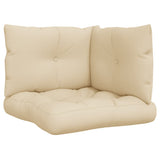 Pallet Cushions 3 pcs Beige Fabric 360859