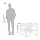 Garden Sofa 3-Seater Solid Wood Douglas 837954