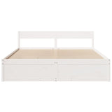 Bed Frame without Mattress White 180x200 cm Super King Solid Wood Pine 3282340