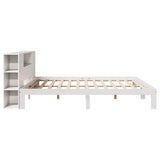 Bookcase Bed White Solid Pine Wood Double Bookcase Bed 3322524