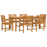 Garden Dining Set 7 pcs Brown Solid Acacia Wood 3375660