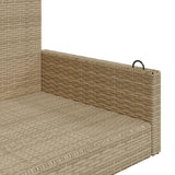 Swing Bench Beige 119x56x48 cm Poly Rattan 365628