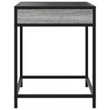 ZNTS Coffee Table with Infinity LED Grey Sonoma 40x40x51 cm 847675