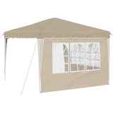 Pop-up Party Tent 288 x 288 x 245 cm Cream Oxford Fabric 42019757