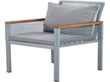 Garden lounge set, garden furniture set with comfortable cushions, double sofa, 2 armchairs and N606P239503E