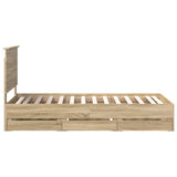 Bed Frame with Drawer Sonoma Oak 90 x 190 cm Engineer Wood 3411161