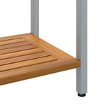 Outdoor Table with Storage Natural and Grey 110 x 35 x 75 cm 4010609