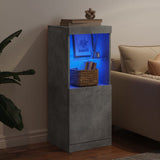 Sideboard with LED Lights Concrete Grey 41x37x100 cm 836689
