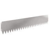 Lawn Edging 20 pcs 103 x 20 cm Steel Silver 8008482