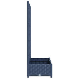 Garden Planter with Trellis Blue Grey 80x40x121.5 cm PP 318250