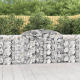 Arched Gabion Baskets 13 pcs 300x30x100/120 cm Galvanised Iron 3146532