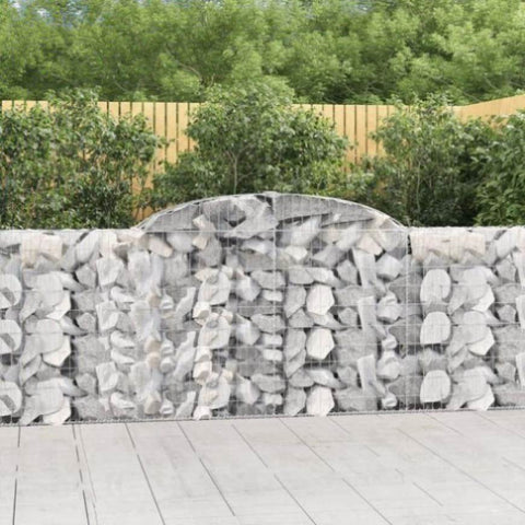 Arched Gabion Baskets 13 pcs 300x30x100/120 cm Galvanised Iron 3146532