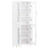 Highboard White 69.5x34x180 cm Engineered Wood 3198265