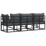 Outdoor Furniture 3 Piece Black and Anthracite Metal 42008025