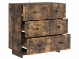 Drawer Cabinet Smoked Oak 66 x 34.5 x 90 cm Engineered Wood 893920