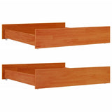 Bed Drawers 2 pcs Wax Brown Solid Wood Pine 847171