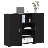 Reception Desk Black Oak 135x50x103,5 cm Engineered Wood 3324188