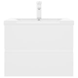 Sink Cabinet with Built-in Basin White Engineered Wood 3071630