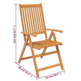 7 Piece Outdoor Dining Set Solid Acacia Wood 150-200 cm 41814