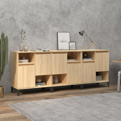 Sideboards 3 pcs Sonoma Oak 60x35x70 cm Engineered Wood 3185746