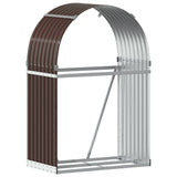 Log Holder Brown 80x45x120 cm Galvanised Steel 364569