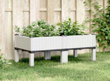 Garden Planter with Legs White 80x40x42 cm PP 367894