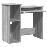 Desk with Shelves Grey Sonoma 84x40x78 cm Engineered Wood 860450