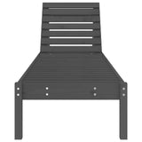 Sun Lounger Grey Solid Pine Wood 199.5 cm x 60 cm x 74 cm 825069