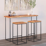 Table Top 120x40x2.5 cm Rectangular Solid Wood Acacia Live Edge 370614