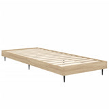Bed Frame without Mattress Sonoma Oak 75x190 cm Small Single Engineered Wood 832312