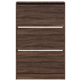Shoe Cabinet Brown Oak 80x21x125.5 cm Engineered Wood 839930