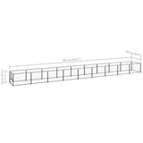Dog Kennel Black 9 m Steel 3082099