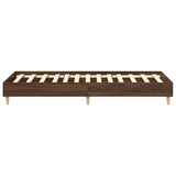 Bed Frame No Mattress Brown Oak 90x200 cm Engineered Wood 861054