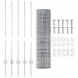 Fence and Post Silver 1 x 10 m Steel 3336155