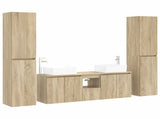 Bathroom Furniture Set 5 pcs Sonoma Oak 33 x 34.5 x 160 cm 3406035