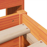 Bed Frame without Mattress Wax Brown 140x190 cm Solid Wood Pine 3323274