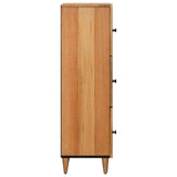 Highboard with Door Natural 40 x 33 x 110 cm Solid Mango Wood 4018289
