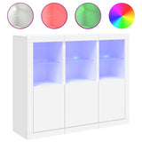Sideboards with LED Lights 3 pcs White Engineered Wood 3209100