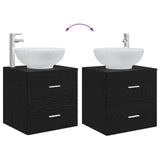 Bathroom Furniture Set 2 pcs Black Oak Engineered Wood 3403993
