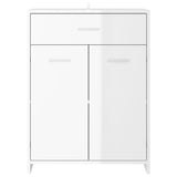 ZNTS 4 Piece Bathroom Furniture Set High Gloss White 3071717