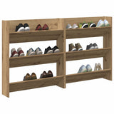 Shoe Cabinet 2 pcs Artisan Oak 85 x 18 x 90 cm Engineered Wood 875029