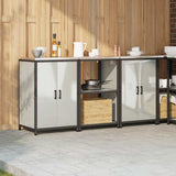 Kitchen Storage Set HATTEM 3 pcs Silver Galvanised Steel 3392699