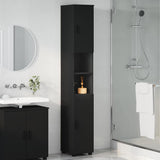 Bathroom Cabinet Black 30 x 35 x 192 cm Engineered wood & Metal 883335