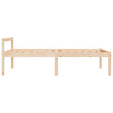 Bed Frame Natural Pine Solid Pine Wood Single Bed Frame 810579