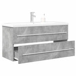 ZNTS 2 Piece Bathroom Furniture Set Concrete Grey Engineered Wood 3324963