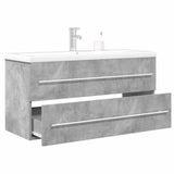 ZNTS 2 Piece Bathroom Furniture Set Concrete Grey Engineered Wood 3324963